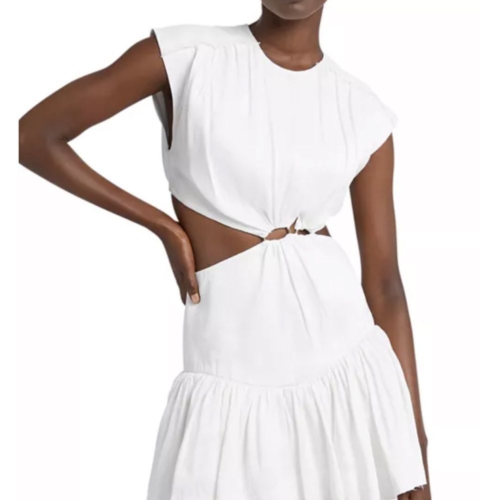 Aje Le Mempris Cut Out Ring Flip Mini Dress Size AU 12 US 8 Like New Condition
